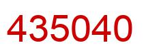 Number 435040 red image