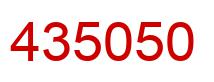 Number 435050 red image