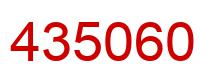 Number 435060 red image