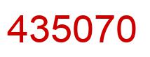 Number 435070 red image