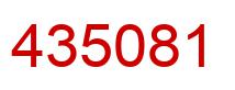 Number 435081 red image