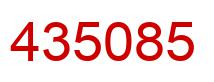 Number 435085 red image
