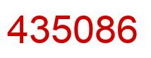 Number 435086 red image