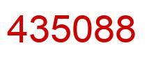 Number 435088 red image