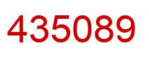 Number 435089 red image