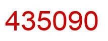 Number 435090 red image