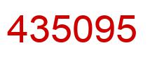 Number 435095 red image