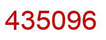 Number 435096 red image
