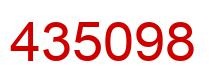 Number 435098 red image