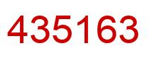 Number 435163 red image