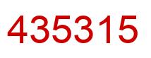 Número 435315 imagen rojo