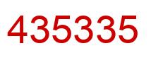 Número 435335 imagen rojo