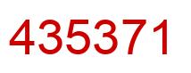 Number 435371 red image