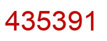 Number 435391 red image