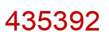 Number 435392 red image