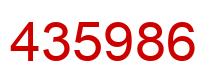 Number 435986 red image