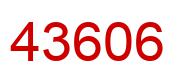 Number 43606 red image