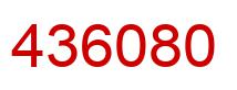 Number 436080 red image