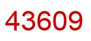 Number 43609 red image