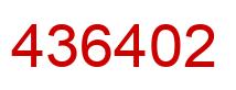 Número 436402 imagen rojo