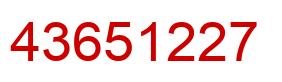 Number 43651227 red image