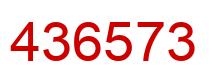 Número 436573 imagen rojo