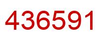Number 436591 red image