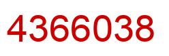 Número 4366038 imagen rojo