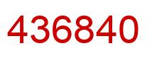 Número 436840 imagen rojo
