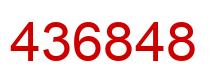 Número 436848 imagen rojo