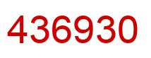 Número 436930 imagen rojo