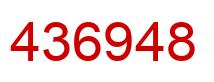 Number 436948 red image