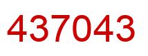 Number 437043 red image