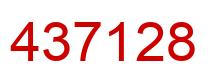 Number 437128 red image