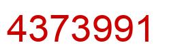 Número 4373991 imagen rojo