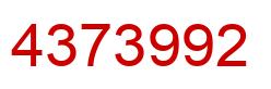 Número 4373992 imagen rojo