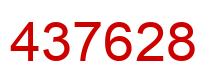 Number 437628 red image