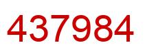 Number 437984 red image