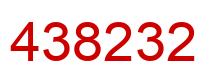 Number 438232 red image