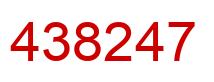 Number 438247 red image
