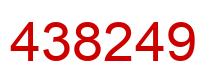 Number 438249 red image