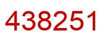 Number 438251 red image