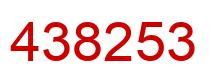 Number 438253 red image