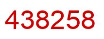 Number 438258 red image