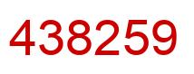 Number 438259 red image