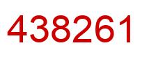 Number 438261 red image