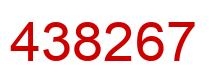 Number 438267 red image