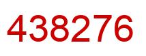 Number 438276 red image