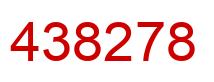 Number 438278 red image