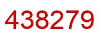 Number 438279 red image